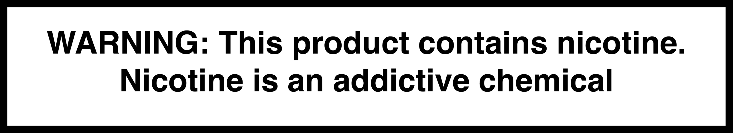 NICOTINE WARNING HEADER