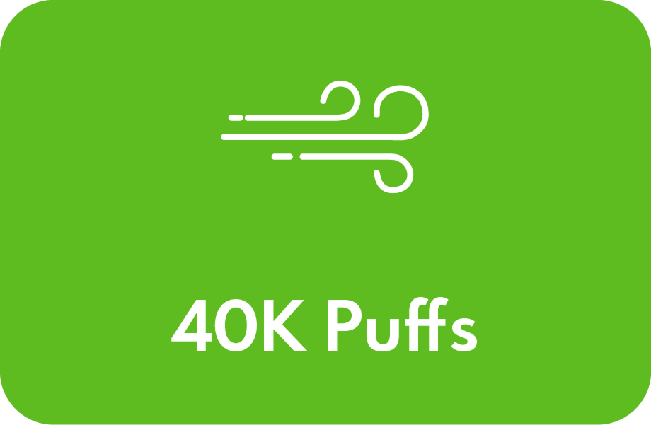 Pod Salt Air 40K up to 40,000 puffs feature icon